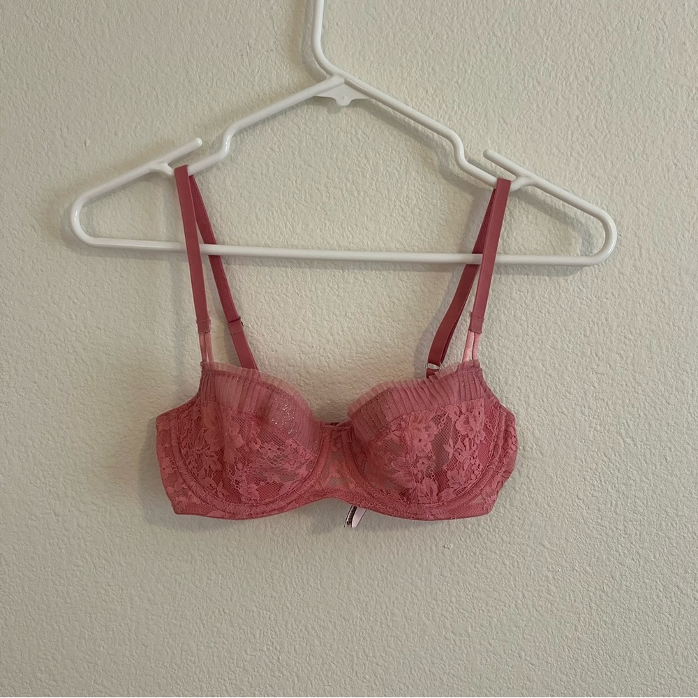 Victoria’s Secret pink sparkly Dream Angels push-up without pads bra - Picture 2 of 8